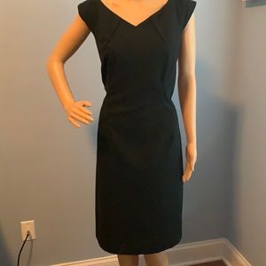 Beautiful lined black midi dress size 14
